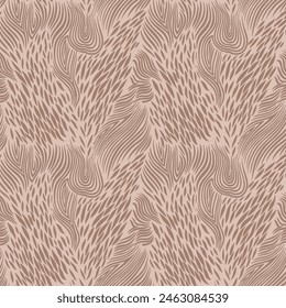 abstract vector strips and leaves pattern on brown