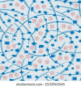 abstract vector strips pattern on blue background