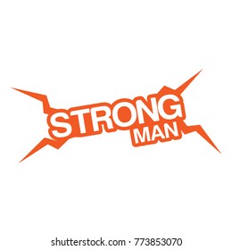 Abstract Vector Strong Man. Vector Illustration.