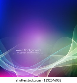 Abstract vector stylish colorful wave background