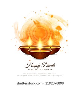 Abstract vector stylish Happy Diwali decorative background