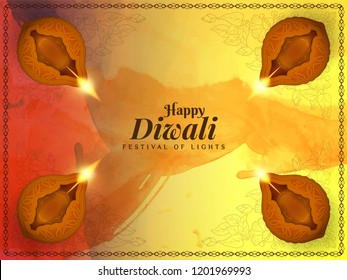 Abstract vector stylish Happy Diwali decorative background