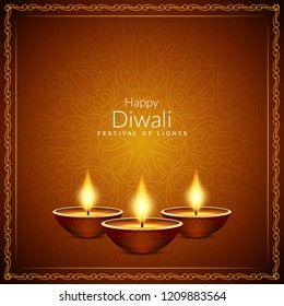 Abstract vector stylish Happy Diwali greeting background