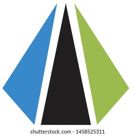Abstract vector stylized conceptual company symbol icon logo