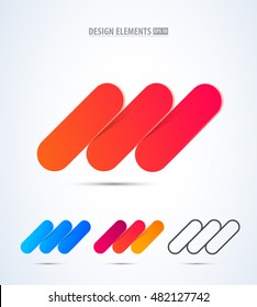 Abstract vector success logo icon concept set.