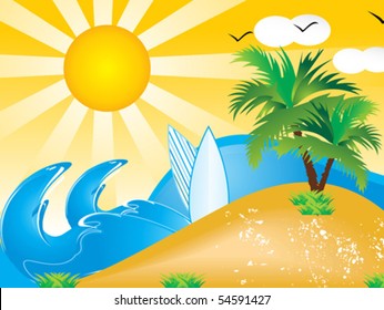 abstract vector summer holiday background vector illustration