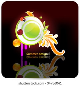 Abstract vector summer illustration for design