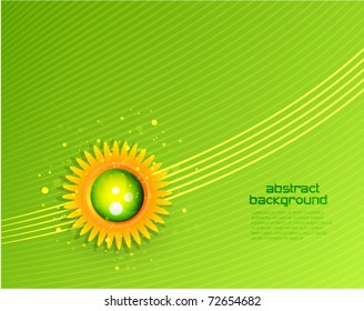 Resumen del fondo del sol vectorial. Estilo limpio del cristal. Ilustración Eps10