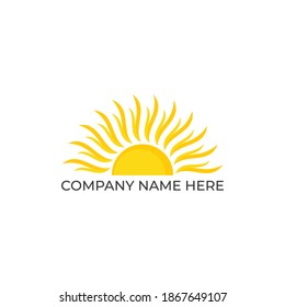 Abstract vector Sun logo icon vector. Sun logo design template.