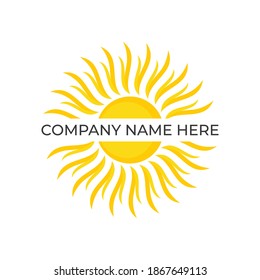 Abstract vector Sun logo icon vector. Sun logo design template.