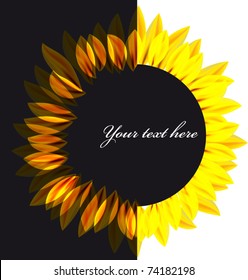 Abstract vector sunflower background.
