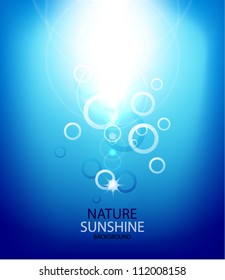 Abstract vector sunshine background