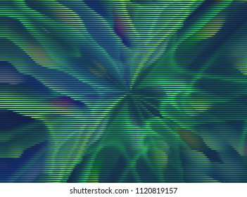 Fondo surrealista vector abstracto. Ilustración creativa moderna con rayas multicolores. Estribos de moire. Efecto psicodélico. Textura holográfica futurista.