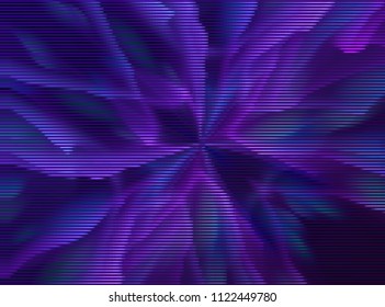 Abstract vector surreal background. Modern creative illustration with multicolor stripes. Moire stripes. Psychedelic effect. Futuristic holographic texture.