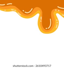 Abstract vector of sweet honey splash. Sweet melted hot caramel background wallpaper. Melted liquid sweet
