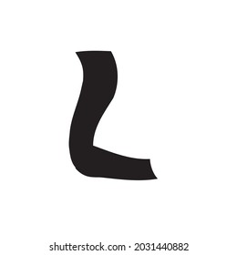 Abstract vector swing twist dancing funky icon lettering logo design