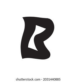 Abstract vector swing twist dancing funky icon lettering logo design