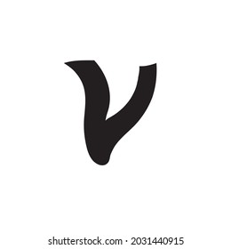 Abstract vector swing twist dancing funky icon lettering logo design