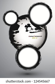 Abstract vector swirl circles background