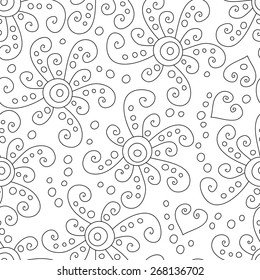 Abstract vector swirl simple seamless pattern.