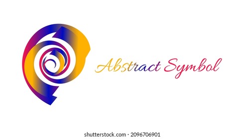 símbolo vector abstracto aislado en fondo blanco