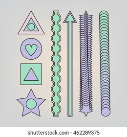 Abstract vector symbols and shapes 