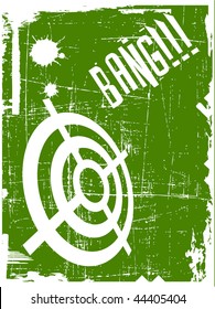 the abstract vector target on grunge background