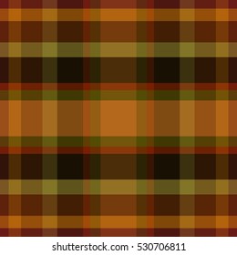 abstract vector tartan seamless - orange, green and brown