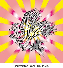 abstract vector tattoo bird