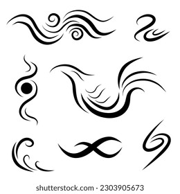 Abstract vector of tattoo designs for body art.