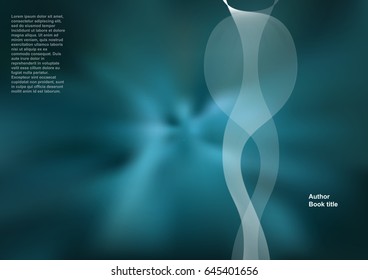 Abstract vector teal background whit design elements, turquoise gradient texture backdrop. 