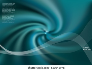Abstract vector teal background whit design elements, turquoise gradient texture backdrop.