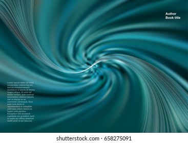 Abstract vector teal background whit design elements, turquoise gradient texture backdrop.