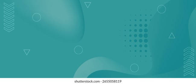 Modelo de design de banner colorido azul-petróleo com espaço de cópia. ilustração vetorial. eps10. modern