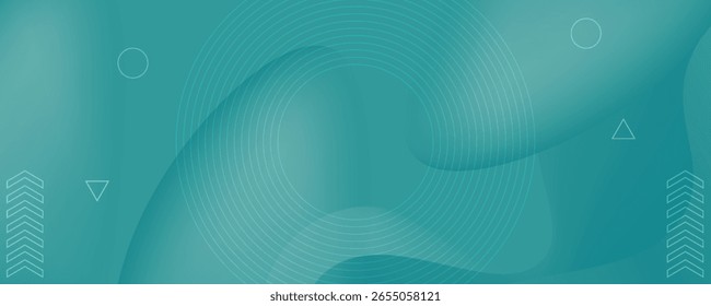 Modelo de design de banner colorido azul-petróleo com espaço de cópia. ilustração vetorial. eps10. modern