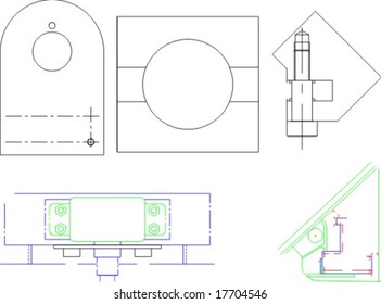 Abstract vector technical drawing