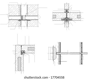 Abstract vector technical drawing