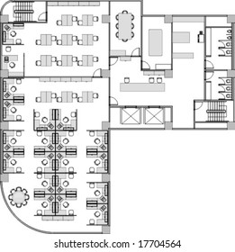 Abstract vector technical drawing