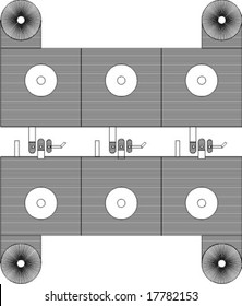 Abstract Vector Technical Drawing
