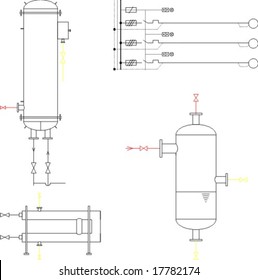 Abstract Vector Technical Drawing