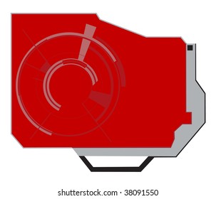 abstract vector  techno text frame