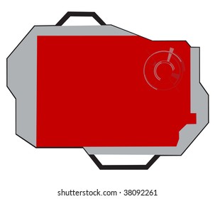 abstract vector  techno text frame