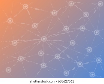 Abstract vector technological background. Plexus elements. High tech business template. Vector illustration.