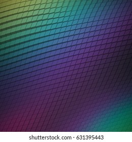 Abstract Vector Technological Waveform Colorful Bright Background. 3D Render Science Structure Art Illustration