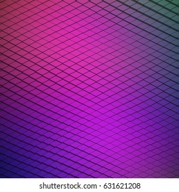 Abstract Vector Technological Waveform Colorful Bright Background. 3D Render Science Structure Art Illustration
