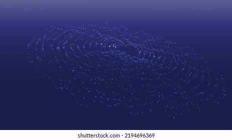 Abstract vector technology background. Big data digital code. Futuristic dots background. Vector illustration. 3D rendering.