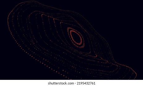 Abstract vector technology background. Big data digital code. Futuristic dots background. Vector. 3D rendering.
