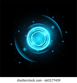 abstract vector technology background, concept circle design