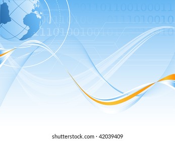 abstract vector technology background with copy space