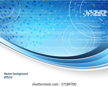 abstract vector technology background with copy space. Eps10